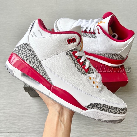 Jordan | Shoes | Air Jordan 3 Retro Cardinal Red Mens | Poshmark